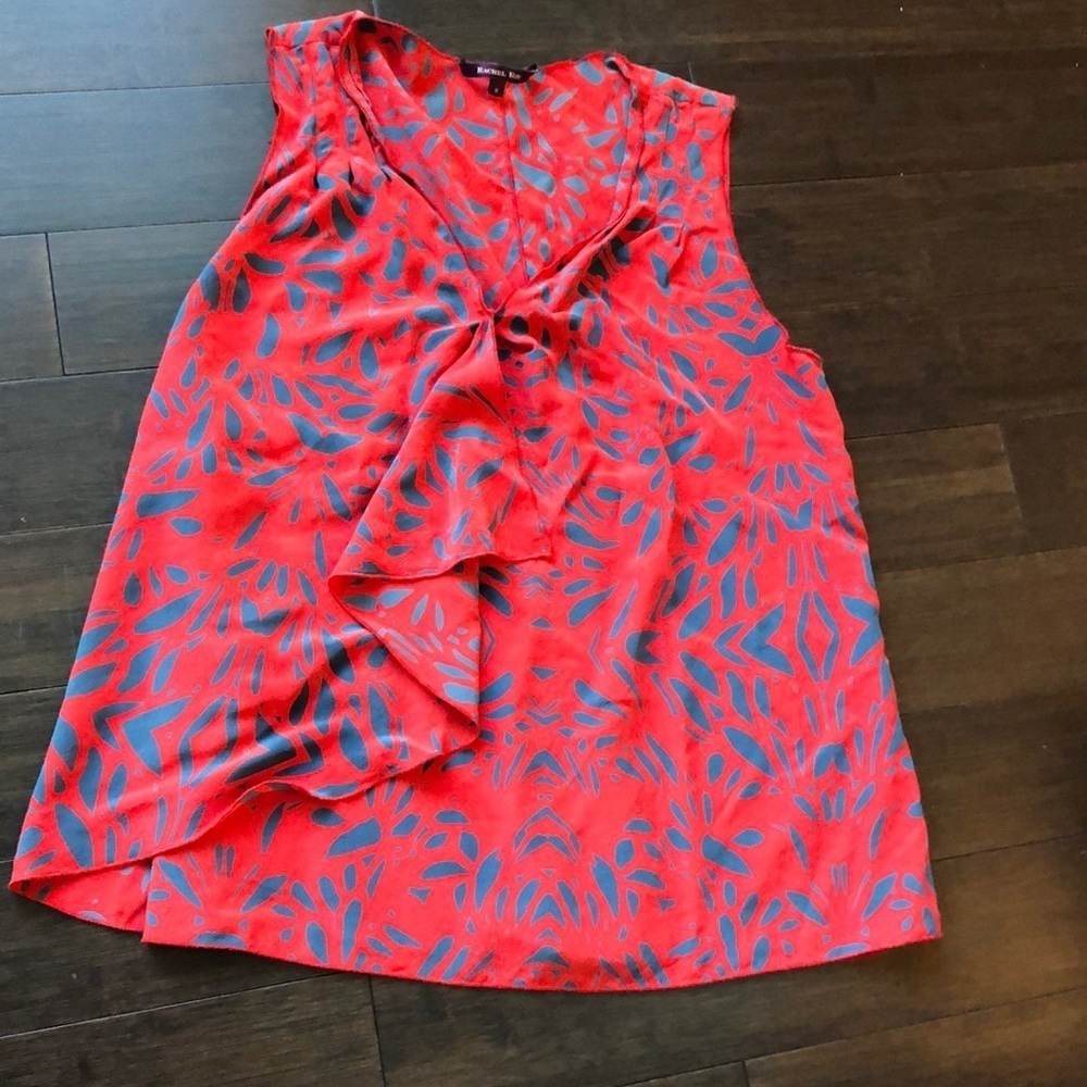 Rachel Roy silk tank top with flowy front. EUC.